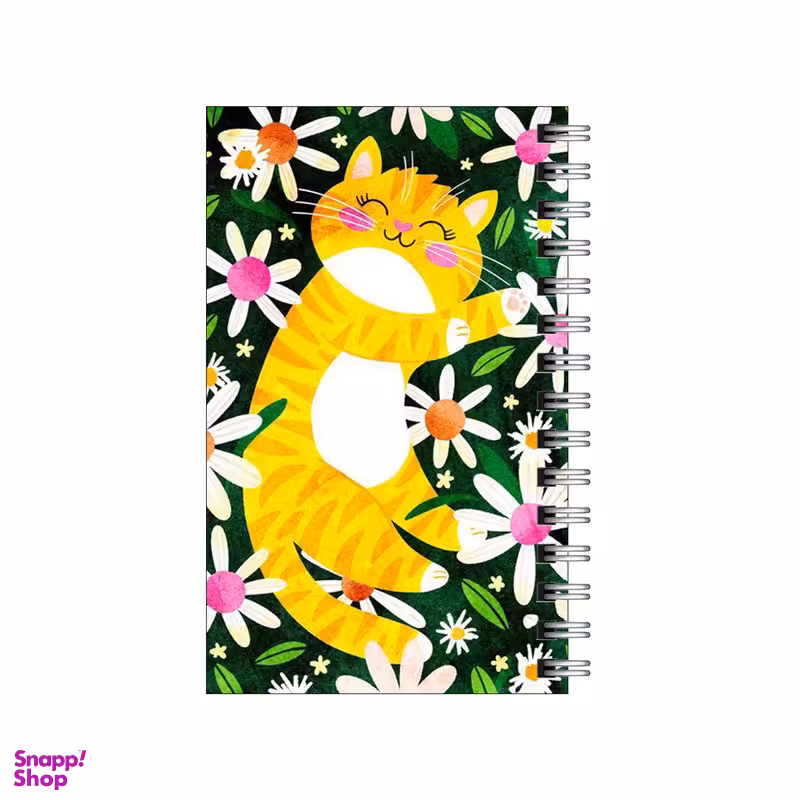 دفترچه یادداشت ۶۰ برگ مدل To Do List طرح گربه خوشحال در میان گل ها کد 3553979
