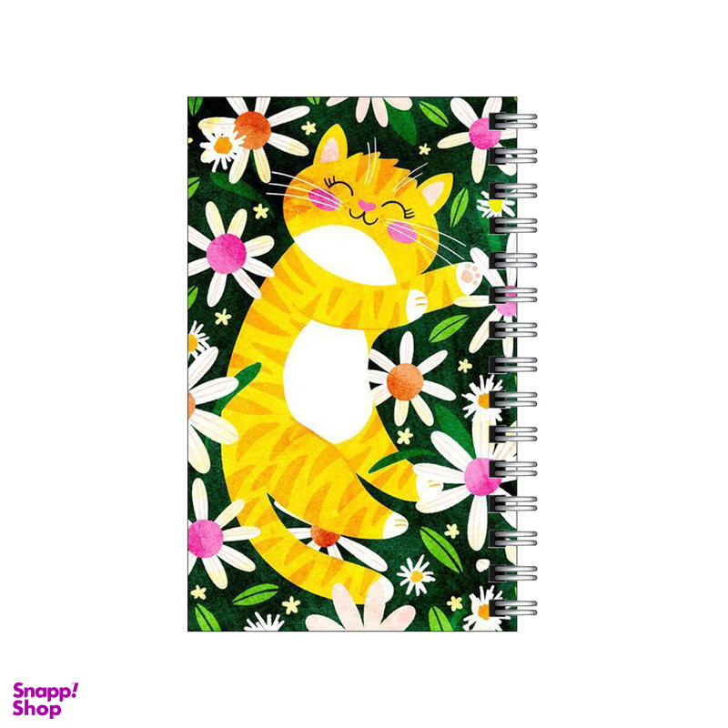 دفترچه یادداشت ۶۰ برگ مدل To Do List طرح گربه خوشحال در میان گل ها کد 3553979