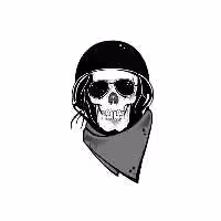 استیکر تزئینی موبایل طرح اسکلت کد 2