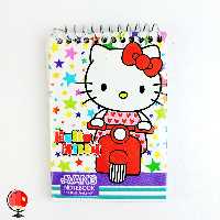 دفترچه 60 برگ سیمی آونگ جلد سخت طرح کیتی کد 2598