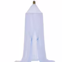 ابی - تور تخت خواب و پشه بند تاج دار ابی  رنگ