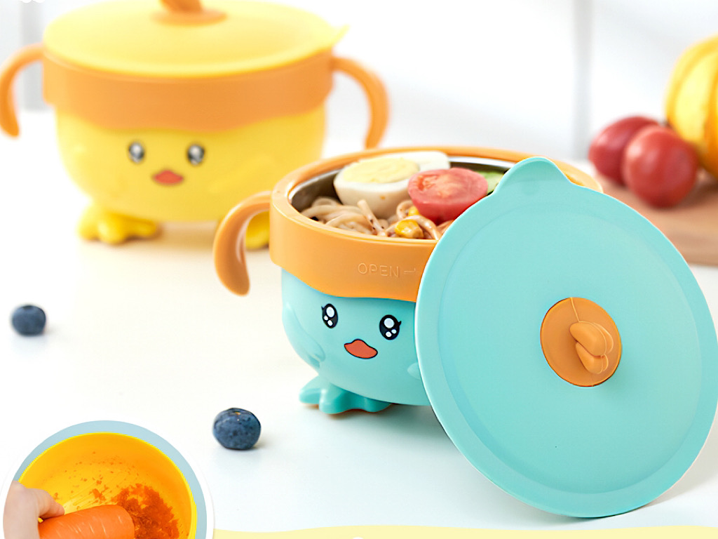 ظرف  غذا داخل استیل  چسبان 400 ML طرح  جوجه