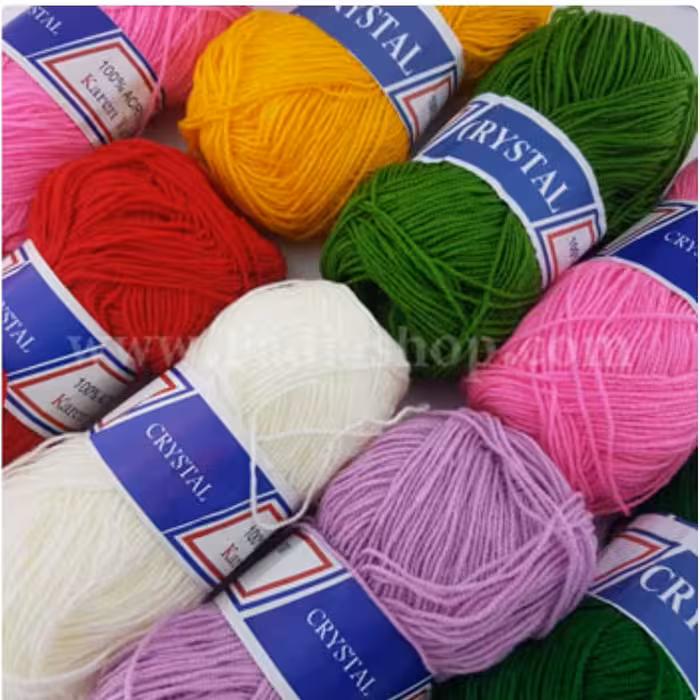 کاموا ایرانی  باکیفیت و رنگهای جذاب 50گرمی متراژ 120متر