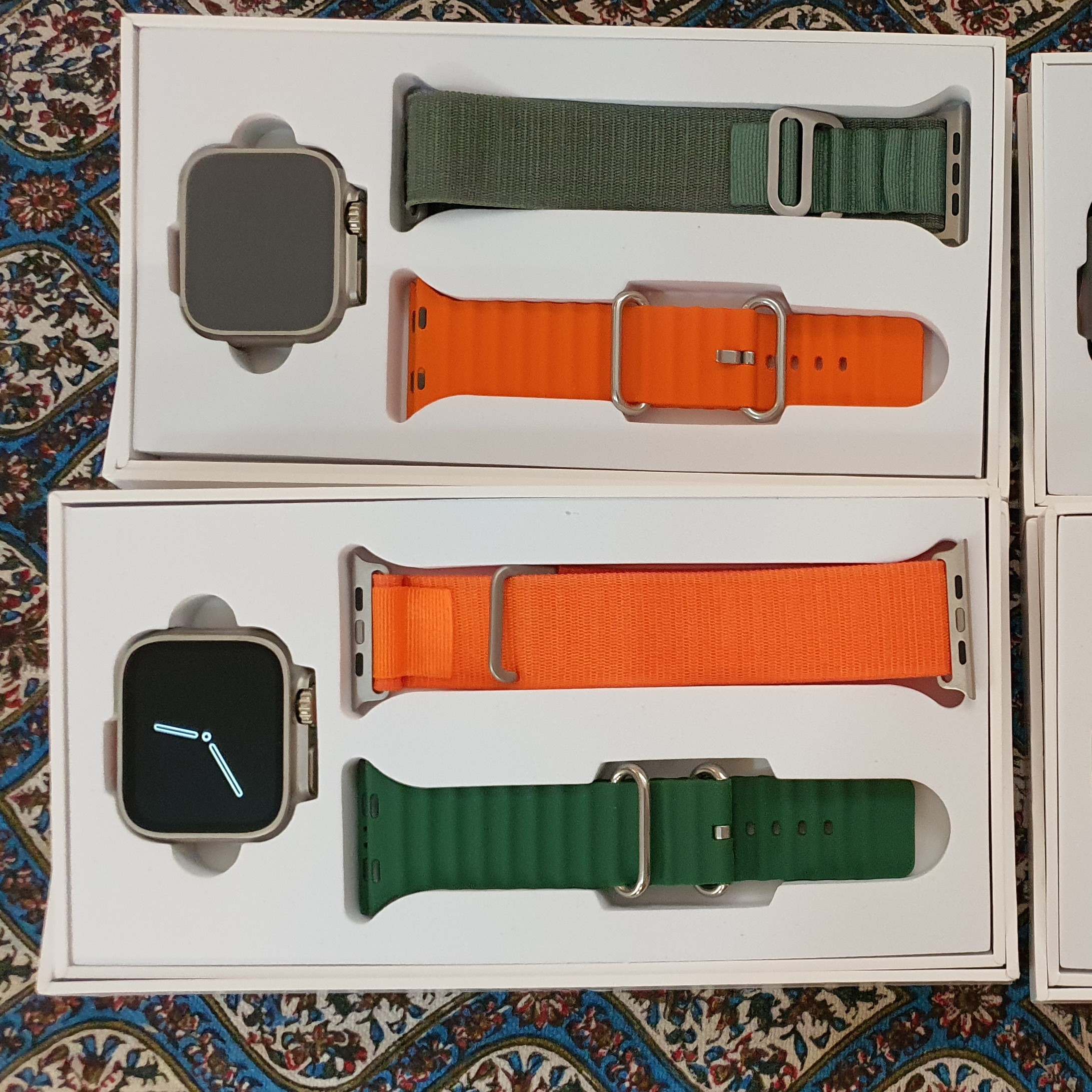 اپل واچ اولترا مدل BML با دو بند کیفیت عالی  برنامه ی wearfit pro 