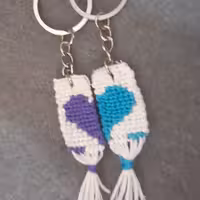 جاکلیدی آلفا بافی ست طرح قلب 