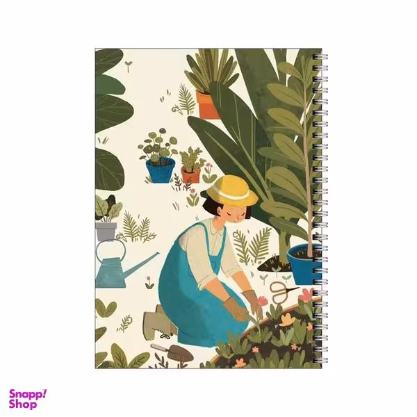 دفتر مشق 100 برگ بامبیلیپ طرح دختر باغبان کد 0677916