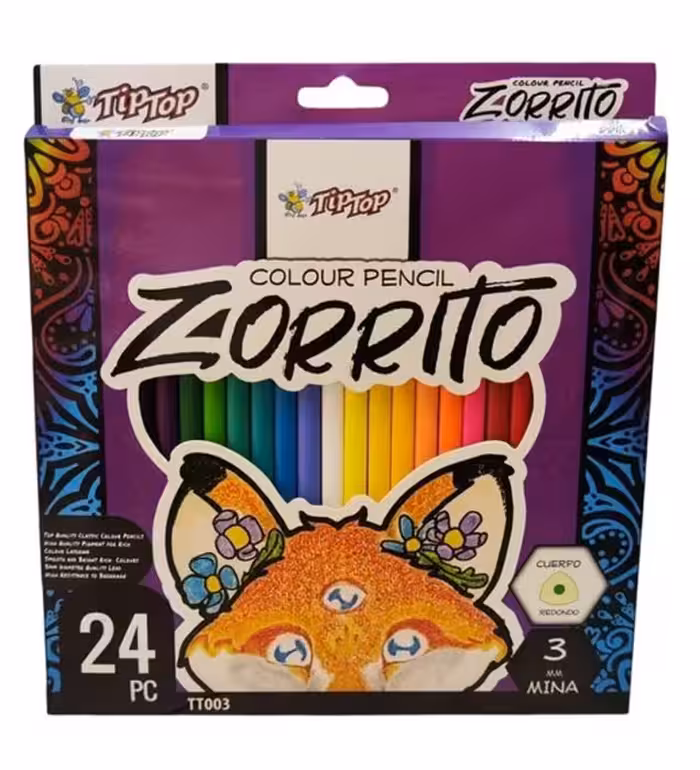 مداد رنگی 24 رنگ طرح روباه