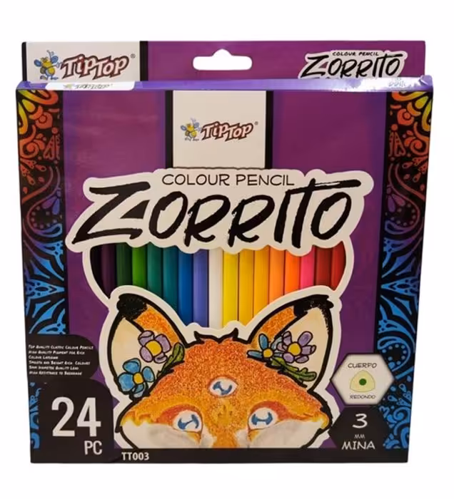 مداد رنگی 24 رنگ طرح روباه