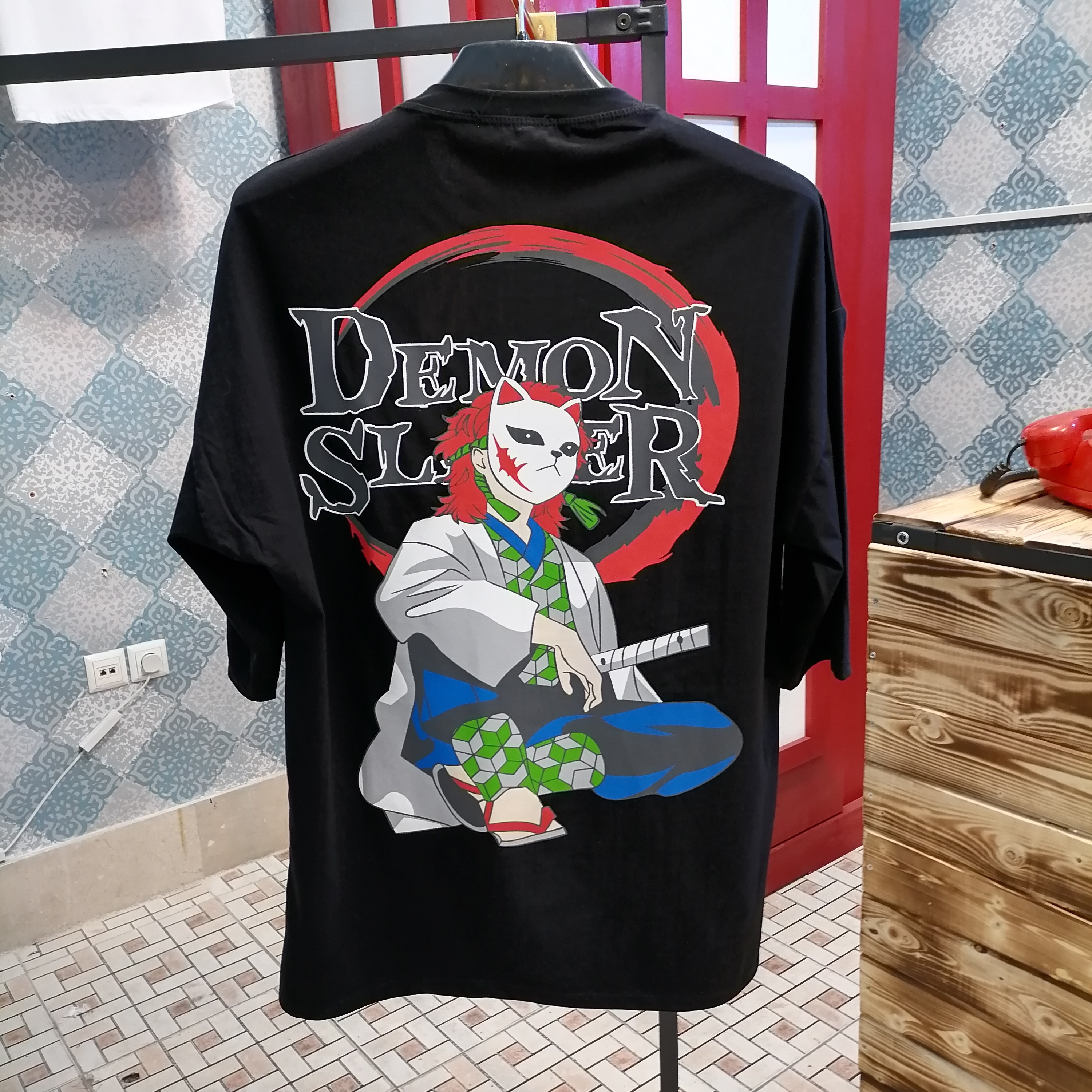 تیشرت انیمه شیطان کشDemon Slayerآستین سه ربع