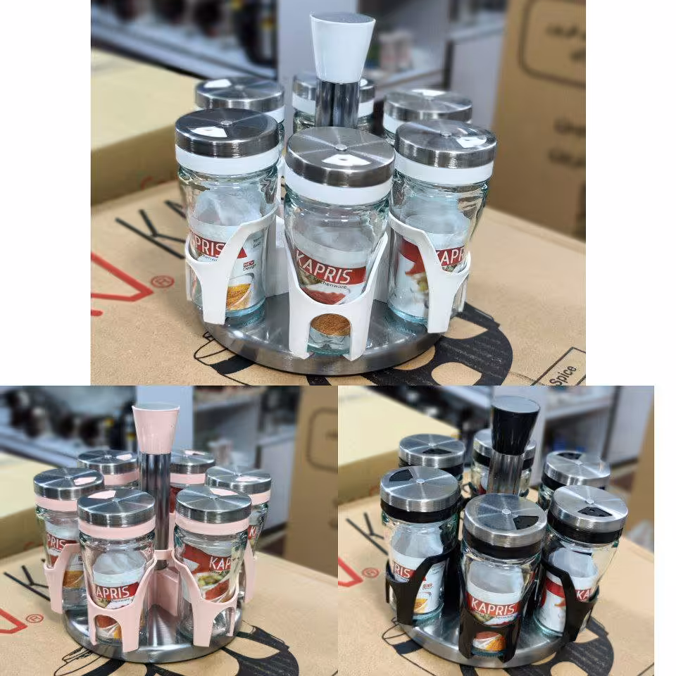 جا ادویه 6 عددی پایه چرخشی