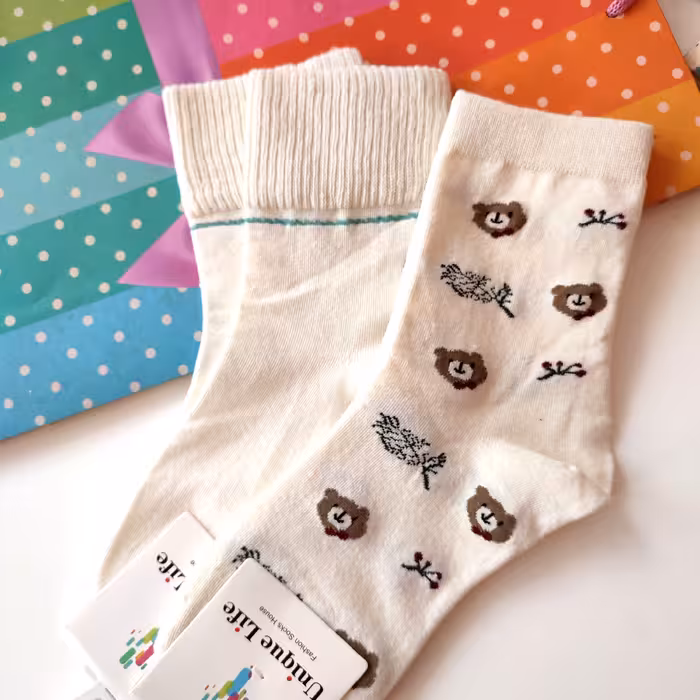 جوراب ساقدار وارداتی اریجینال نخ پنبه مرغوب فری سایز از 36 تا 41 