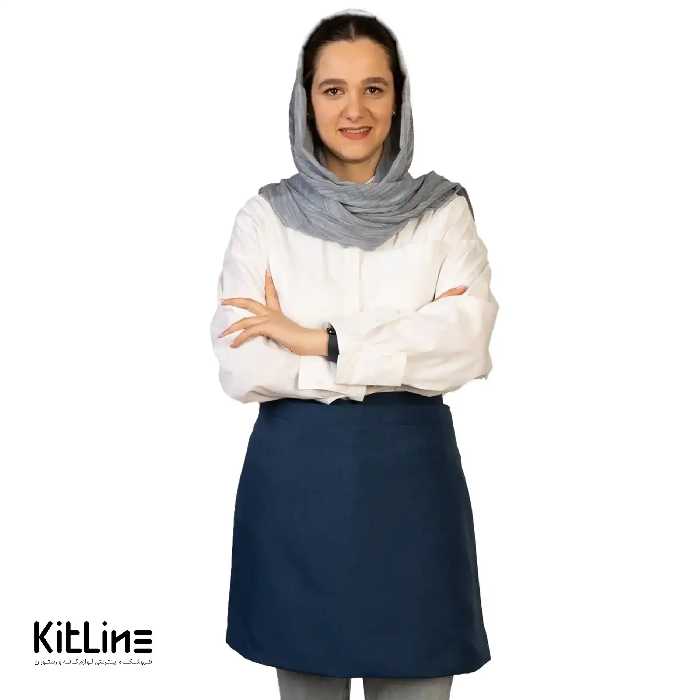 نیم پیشبند ملانژ سرمه ای پوشاکو