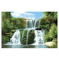 کد 23153 - نخ و نقشه کامپیوتری تابلو فرش عرشیان طرح منظره کلبه جنگلی