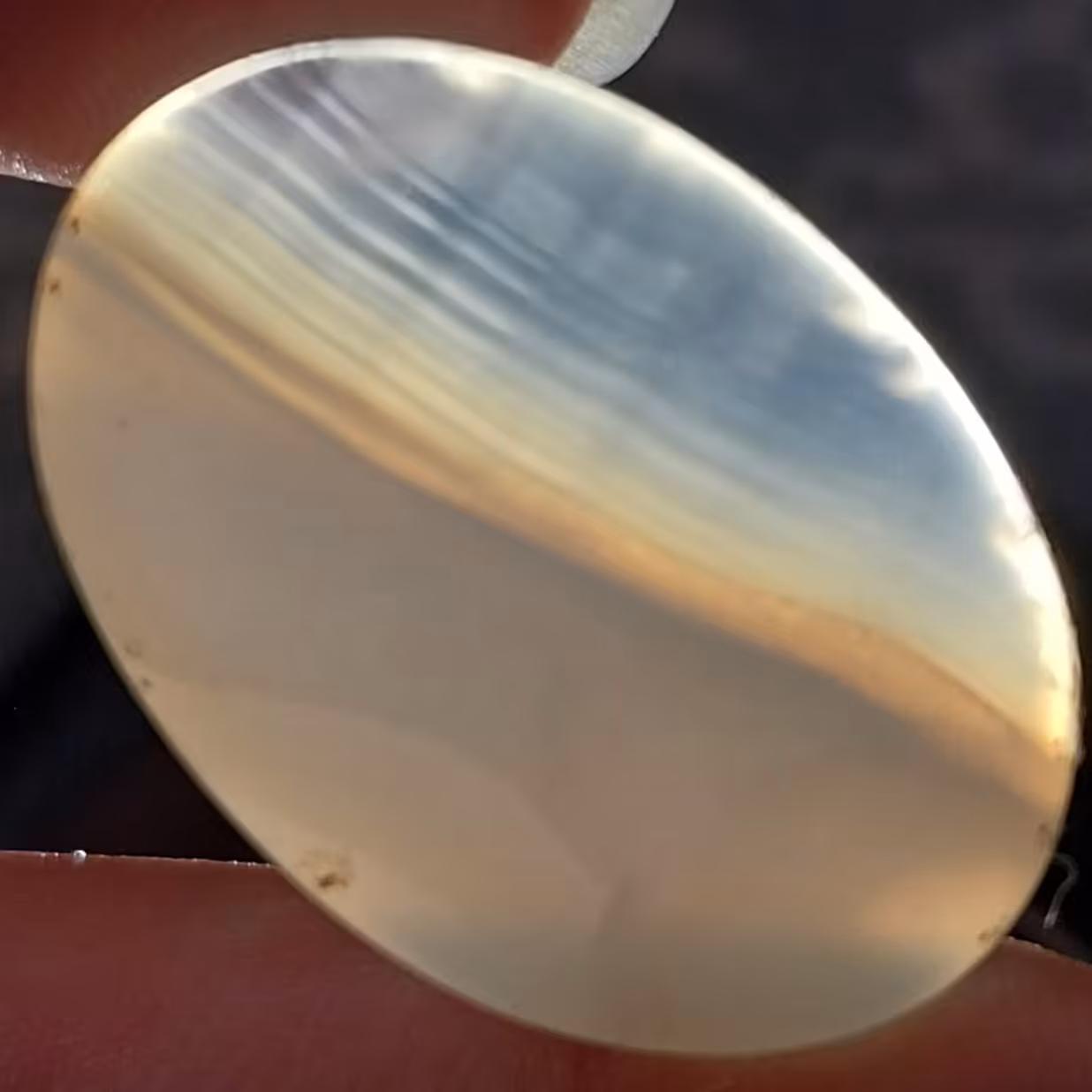 نگین عقیق سلیمانی زجاجی ناب