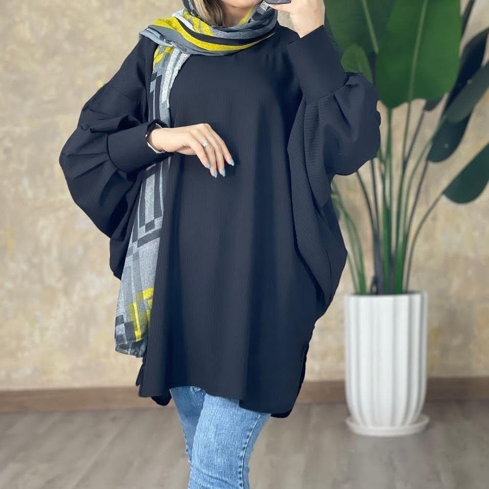 مانتو پانچ حریر میله ای خنک و سبک تابستانه زنانه و دخترانه جلو بسته فری سایز ارسال رایگان