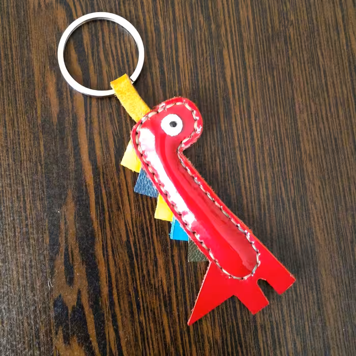 جاکلیدی چرمی دایناسور  دست دوز (چرم طبیعی)