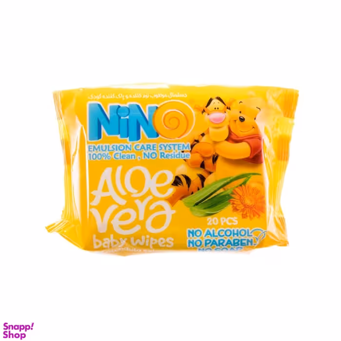 دستمال مرطوب نرم کننده نینو (Nino) بسته 20 عددی