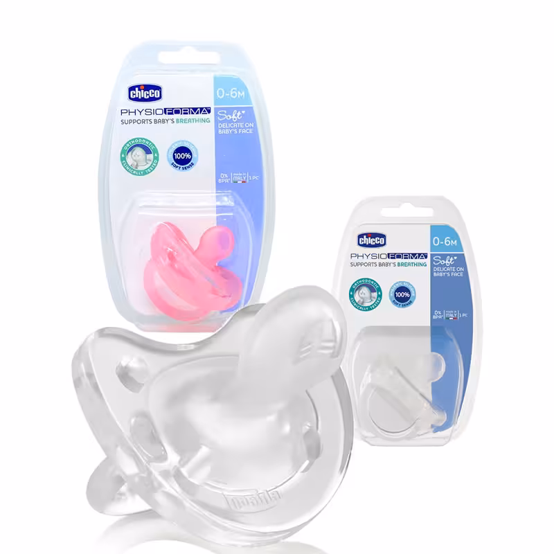 پستانک سیلیکونی چیکو 0-6 ماه فیزیو سافت