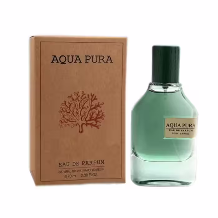 ادکلن فراگرنس ورد آکوا پورا Fragrance World Aqua Pura رایحه مگاماره مشابه ادکلن مگاماره megamare اودکلن مگاماره Megamare