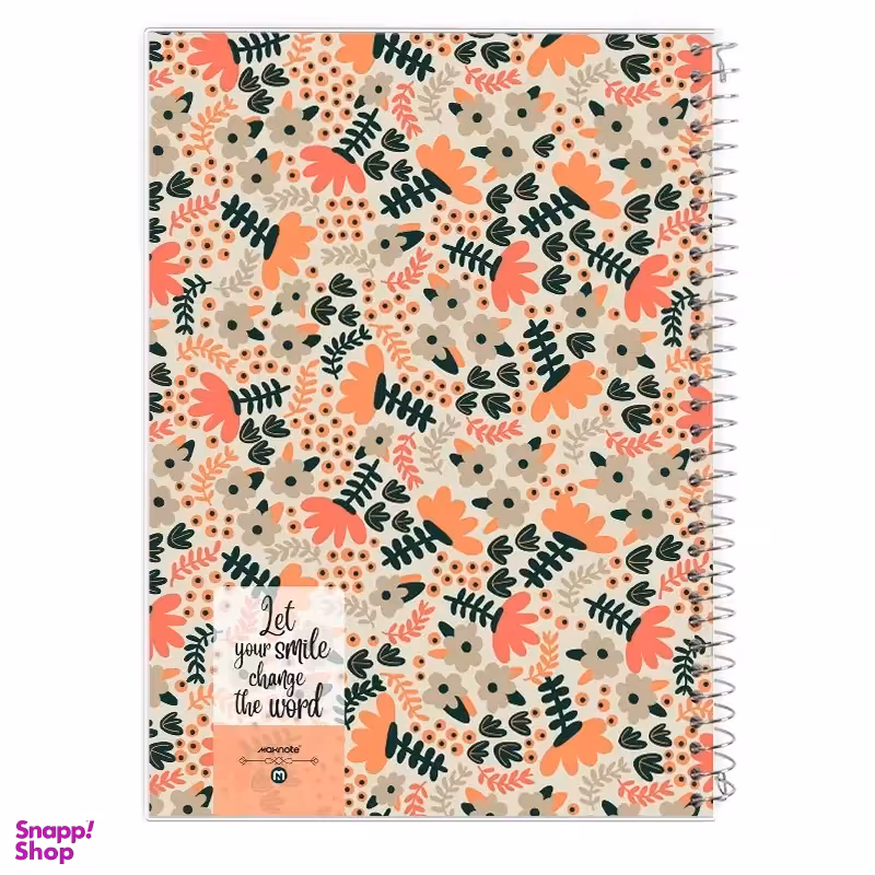 دفتر مشق 80 برگ مکث نوت طرح گل کد 9822