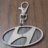 جاکلیدی آویزونی چوبی لوگوی هیوندا