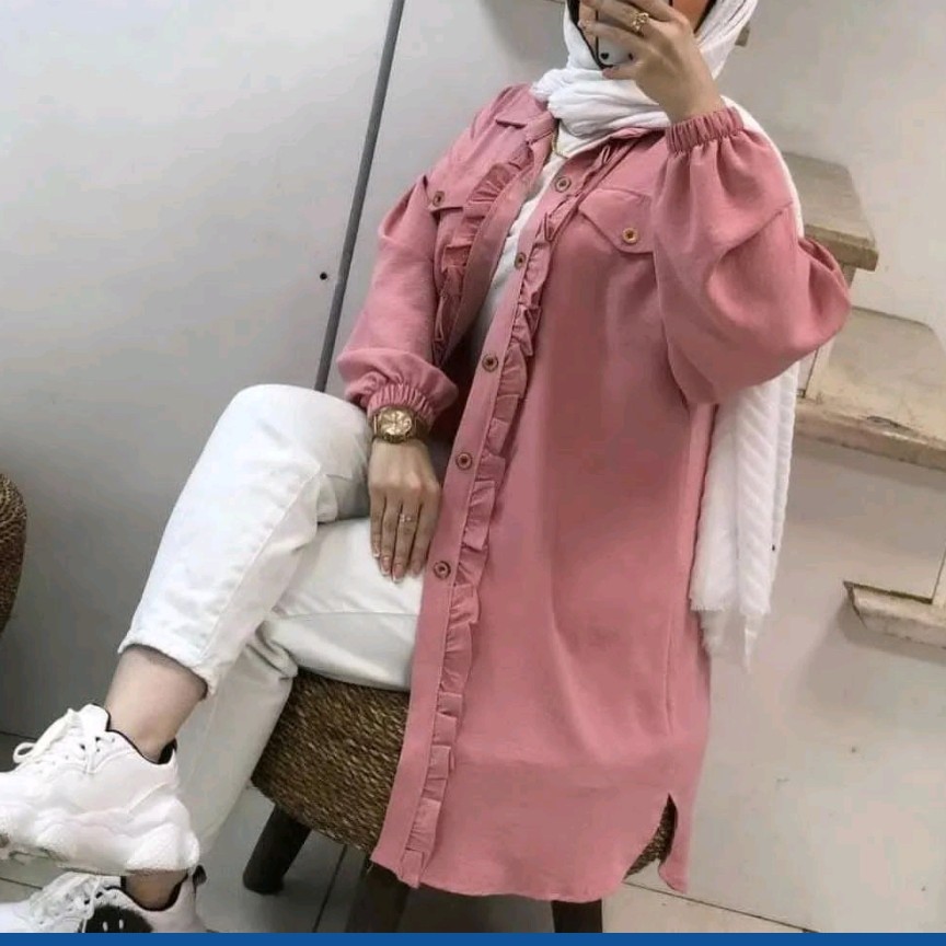 مانتو دوجیب نما عروسکی ابروبادی