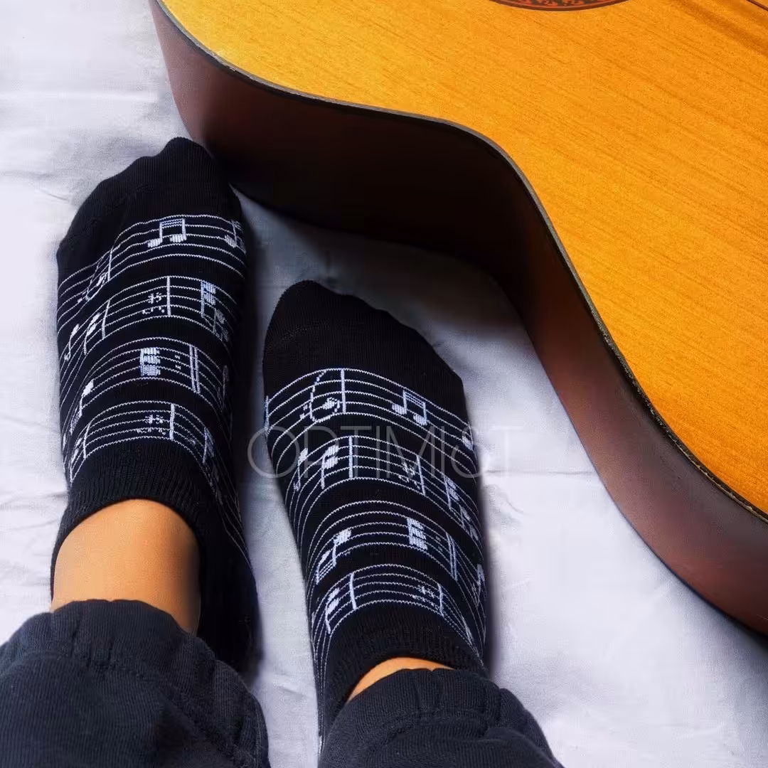 جوراب مچی نت موسیقی نخ پنبه فری سایز