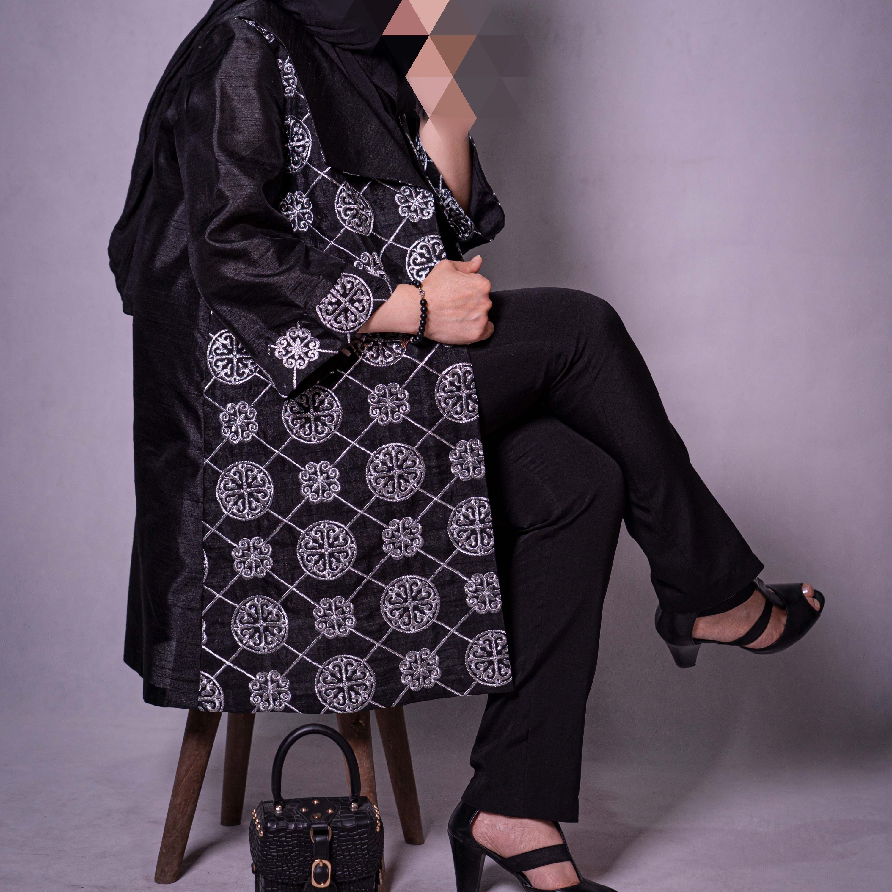 مانتو کتی مجلسی سوزن دوزی