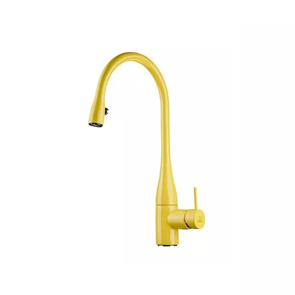 شیر ظرفشویی شلنگدار  kwc مدل eve زرد