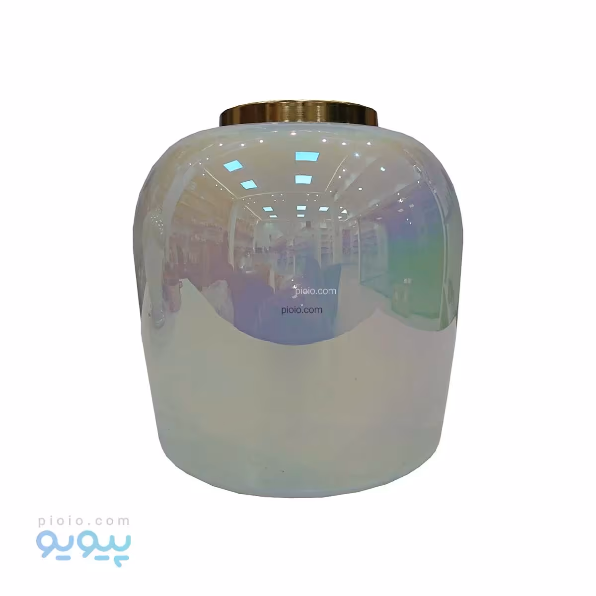 گلدان شیشه ای طرح سنگ مرمر