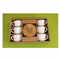 فنجان چای خوری شش تایی نعلبکی بامبو 