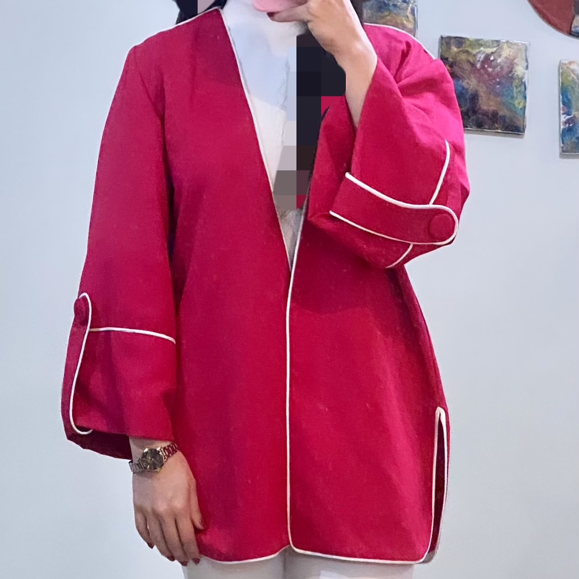 مانتو کتان لمه مخصوص محافل خصوصی قابل سفارش با سایز دلخواه و قد مورد نظر