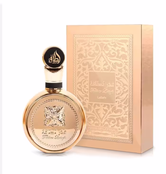 عطر ادکلن فخر لطافه طلایی Fakhr Lattafa شرکت لطافه جعبه باز شده