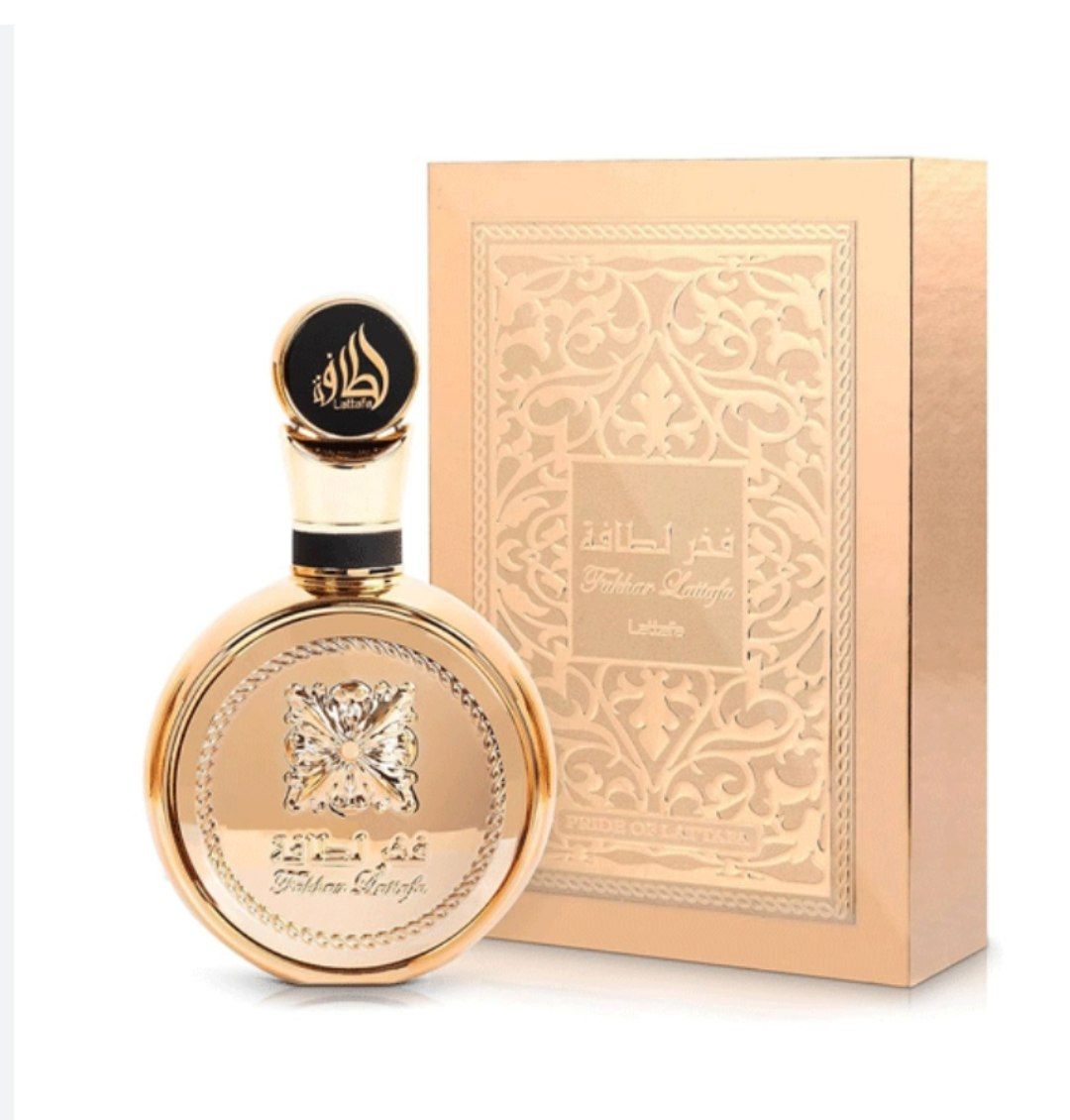 عطر ادکلن فخر لطافه طلایی Fakhr Lattafa شرکت لطافه جعبه باز شده