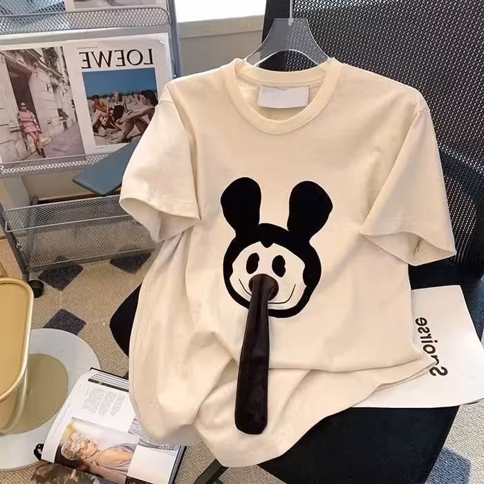 تیشرت فانتزی برجسته خارجی دماغ دراز