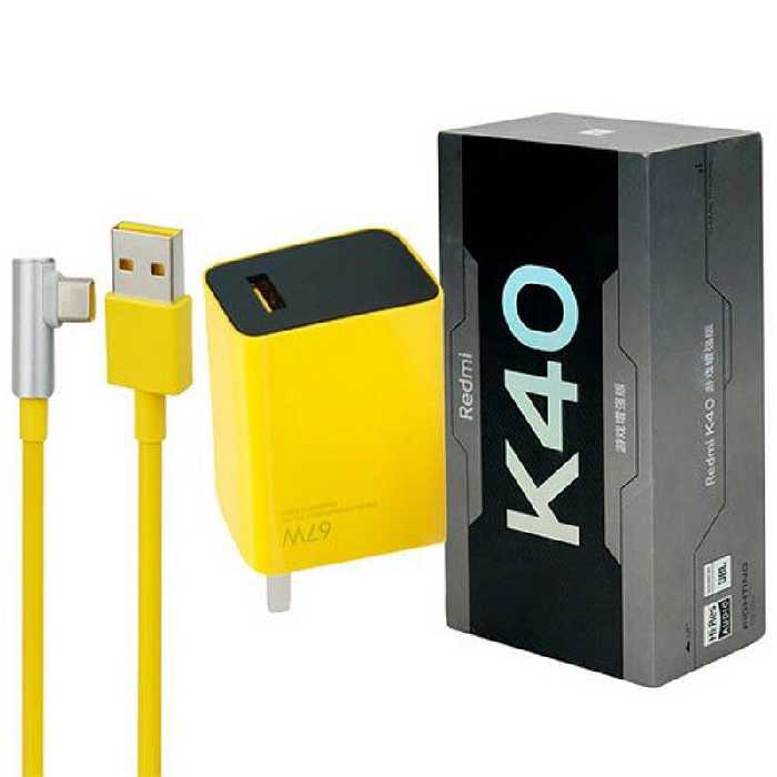 شارژر 67وات گیمینگ شیائومی به همراه کابل سوکت ال Redmi K40 Gaming 