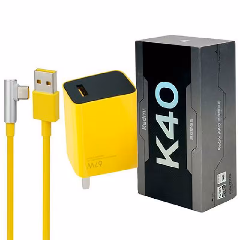 شارژر 67وات گیمینگ شیائومی به همراه کابل سوکت ال Redmi K40 Gaming 
