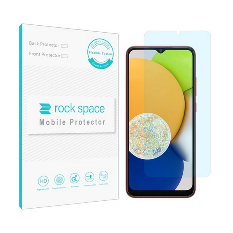 گلس نانو هیدروژل آنتی بلو و ضد ضربه گوشی سامسونگ A03 برند راک اسپیس