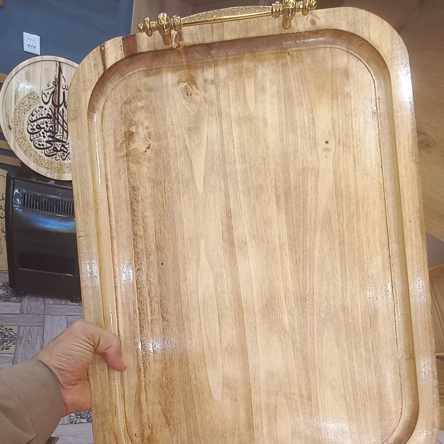 سینی تمام چوب سایز بزرگ(پس کرایه)
