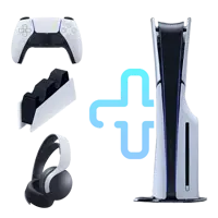 باندل PS5 اسلیم استاندارد با شارژر دسته و هدست Pulse 3D