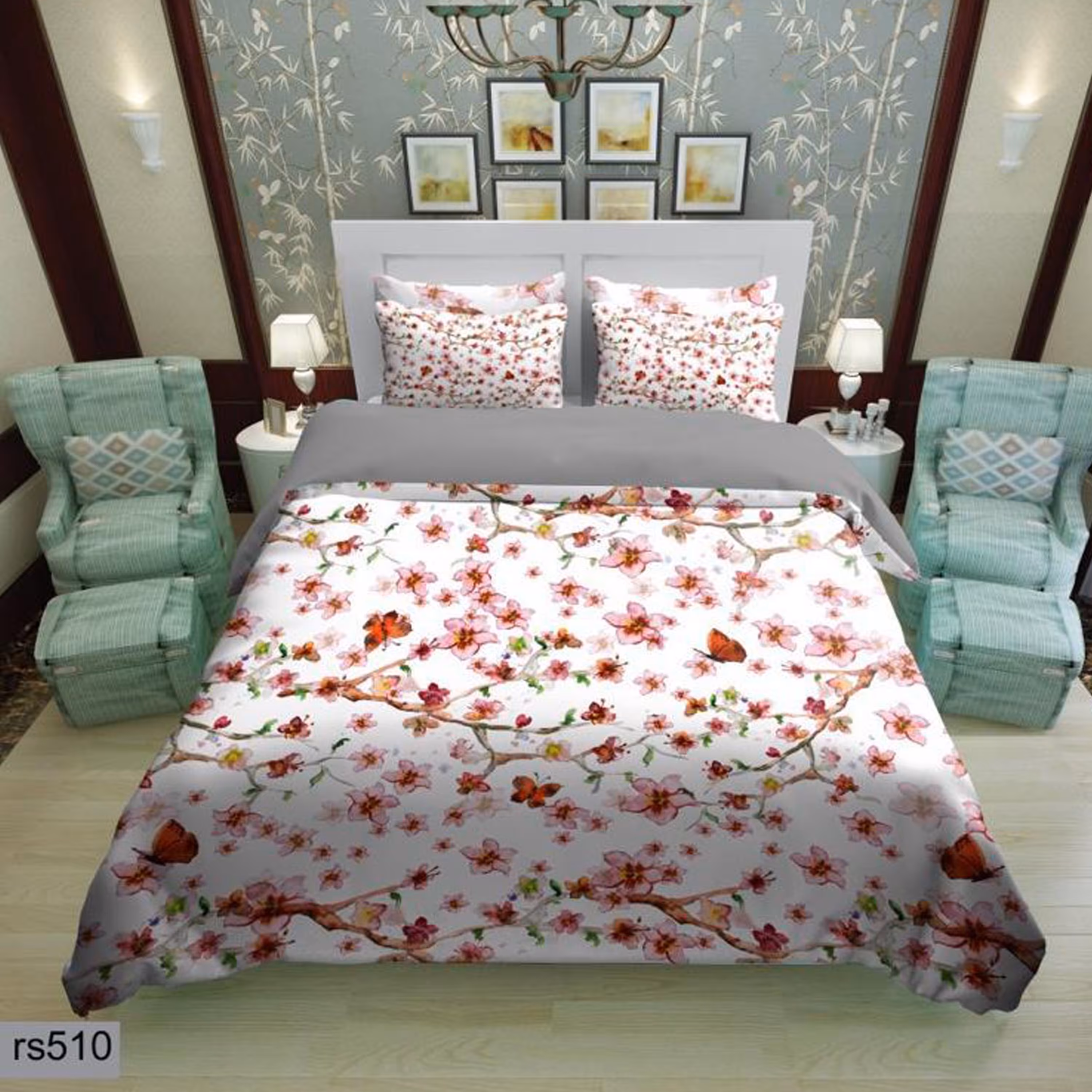 سرویس روتختی 2 نفره تنسل چاپی برندترک لند(Turk Land) rs 510