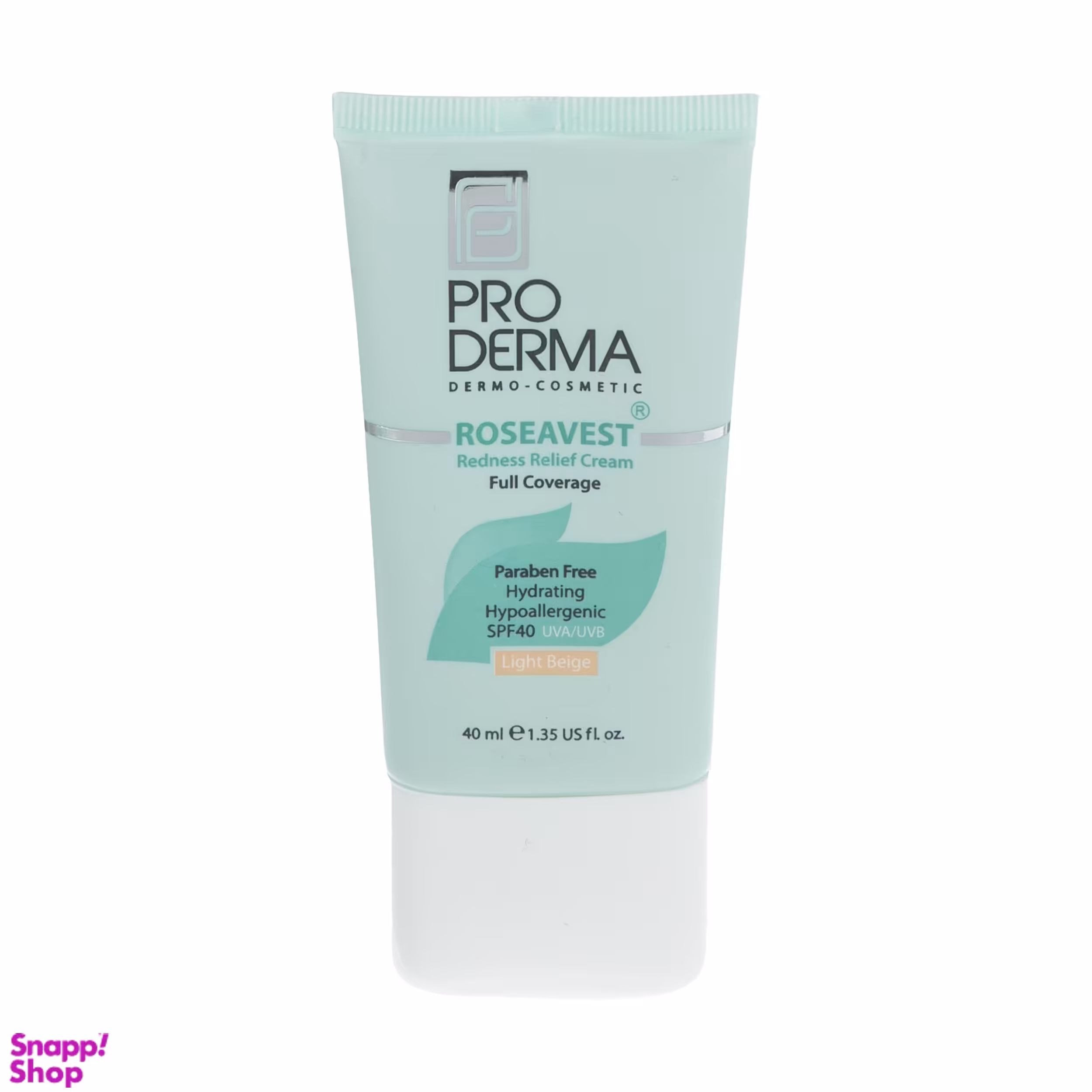 کرم پوشاننده رنگی پرودرما مدل Roseavest رنگ Light Beige حجم 40 میلی‌لیتر