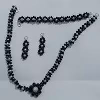 ست مهره سیاه و سفید کریستالی