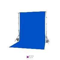 فون پارچه ای آبی با جای لوله 2*3 متر