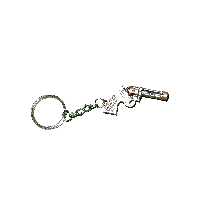 جاسوئیچی طرح هفت تیر رنگ برنجی جنس فلزی