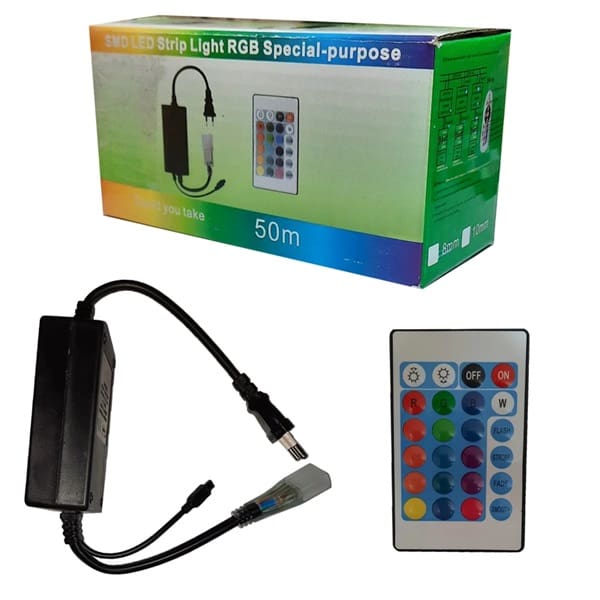 ریموت کنترل ریسه RGB اقتصادی 16 رنگ 220 ولت