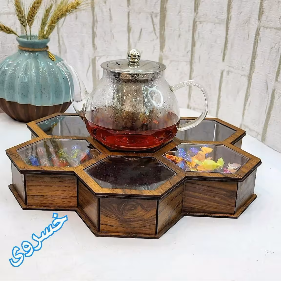 تیبگ شش ضلعی چوبی وارمردار سایز بزرگ