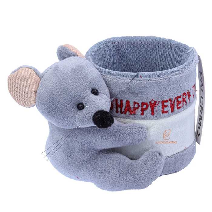 جاقلمی پولیشی عروسک دار طوسی طرح موش پالرمو