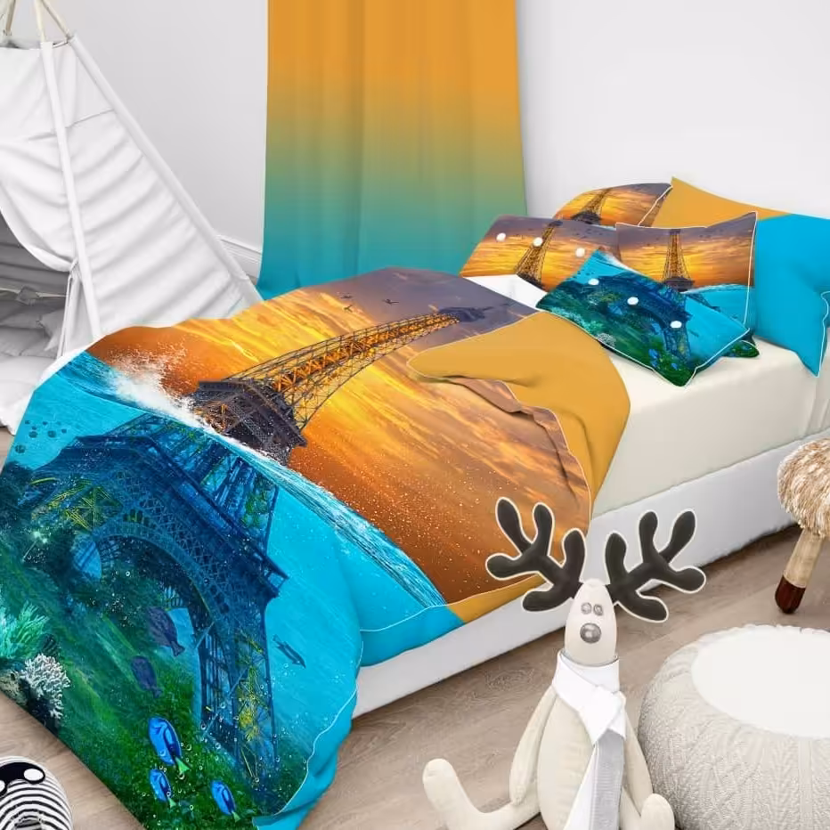 لحاف روتختی سه بعدی بچه گانه 4تکه