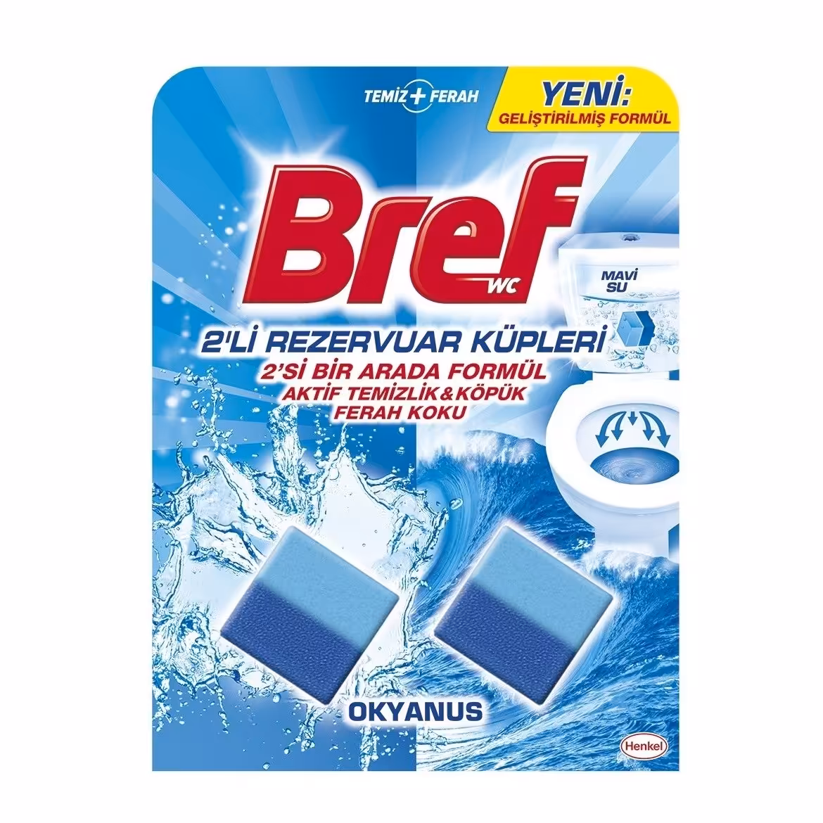 قرص خوشبو کننده فلاش تانک برف با رایحه نسیم اقیانوس 2 عددی